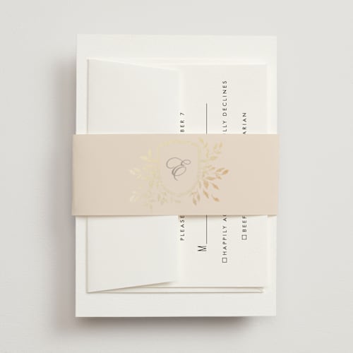 This is a chiffon belly bands with foil pressed by Kristie Kern called aperol printing on signature text in belly band