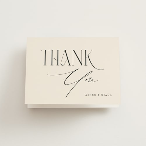 This is a dune wedding thank you cards with standard by Christie Garcia called a toast printing on strathmore in standard