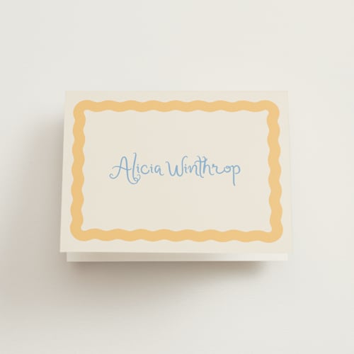 This is a melon bridal shower thank you cards with standard by Megan Davis called augusta printing on strathmore in standard