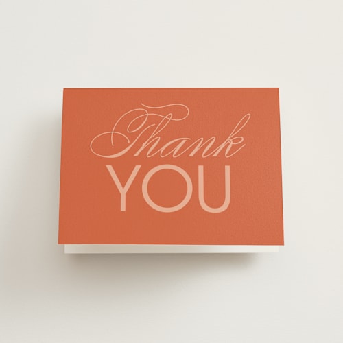 This is a poppy bridal shower thank you cards with standard by Morgan Kendall called bloom printing on strathmore in standard