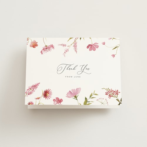 This is a azalea bridal shower thank you cards with standard by Erin Hodges called untied printing on strathmore in standard