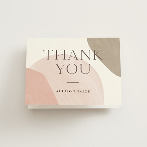 This is a divine bridal shower thank you cards with standard by Pixel and Hank called arched printing on strathmore in standard