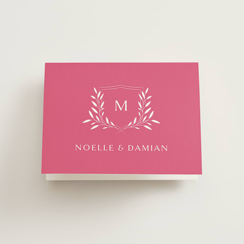 This is a carnation wedding thank you cards with standard by Jennifer Postorino called everlasting printing on strathmore in standard