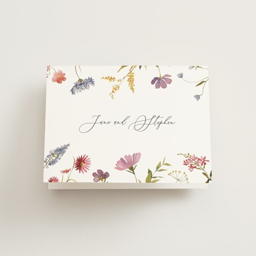 This is a sherbert wedding thank you cards with standard by Erin Hodges called untied printing on strathmore in standard