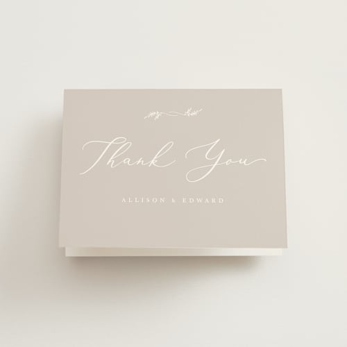 This is a cloud wedding thank you cards with standard by Jhudy called so inlove printing on strathmore in standard