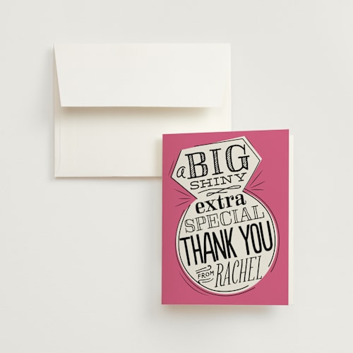 This is a carnation wedding thank you cards with standard by Jessie Steury called ringing & writing printing on strathmore in standard