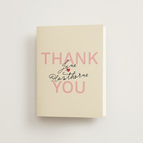 This is a strawberry wedding thank you cards with standard by Inkblot Design called gals and gabs printing on strathmore in standard