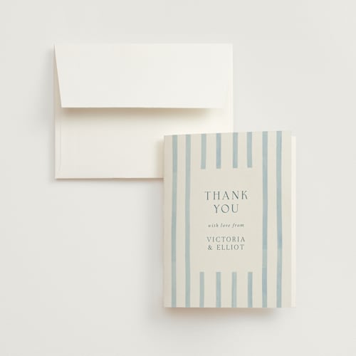This is a sea wedding thank you cards with standard by Elly called coastal printing on strathmore in standard