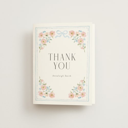 This is a cornflower bridal shower thank you cards with standard by Itsy Belle Studio called brianna printing on strathmore in standard