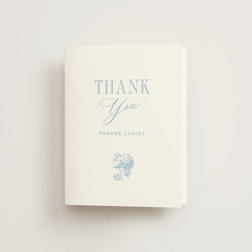 This is a sky bridal shower thank you cards with standard by Megan Davis called cheseapeake printing on strathmore in standard