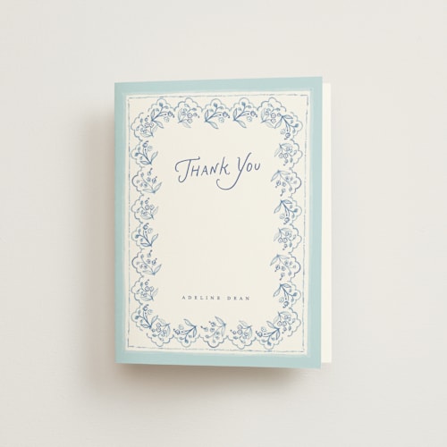 This is a frost bridal shower thank you cards with standard by Itsy Belle Studio called clara printing on strathmore in standard