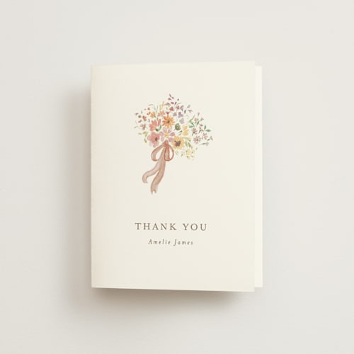 This is a autumn bridal shower thank you cards with standard by Itsy Belle Studio called amelie printing on strathmore in standard