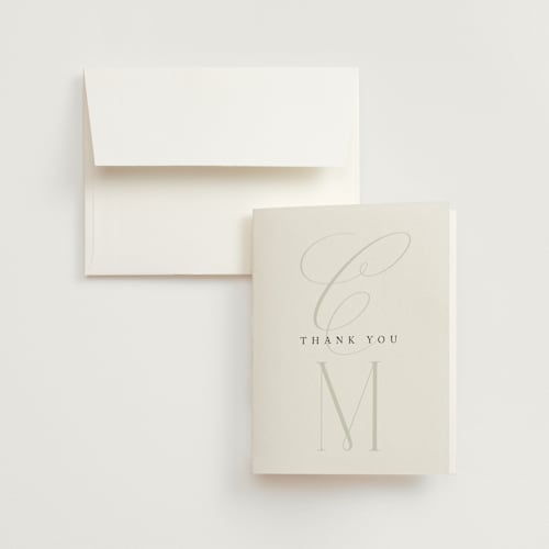 This is a leaf wedding thank you cards with standard by Kristie Kern called conley printing on strathmore in standard