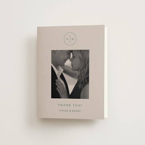 This is a vineyard wedding thank you cards with standard by Sumak Studio called wellness printing on strathmore in standard