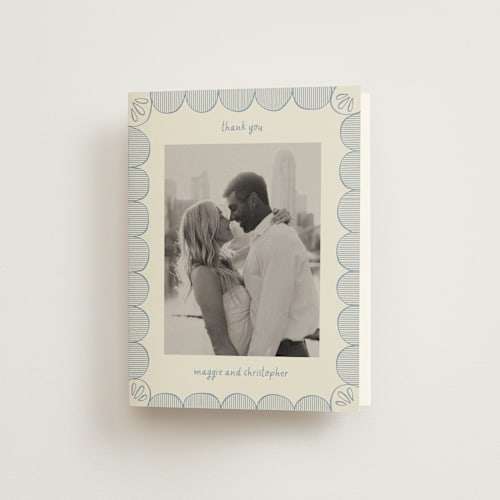 This is a sky wedding thank you cards with standard by Kelly Watkins called florence printing on strathmore in standard