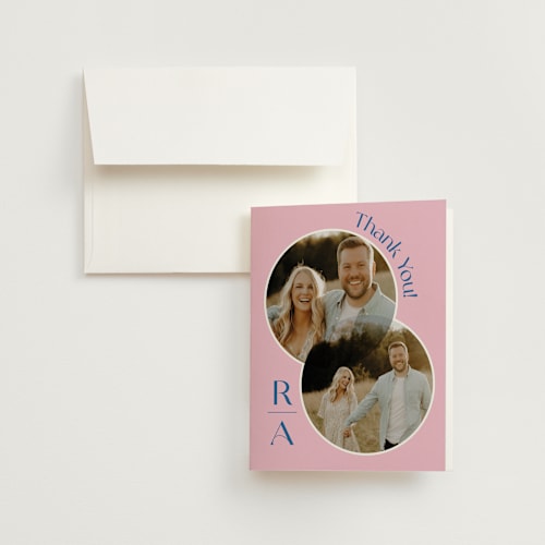 This is a marseille wedding thank you cards with standard by Claudia Orengo called connected printing on strathmore in standard