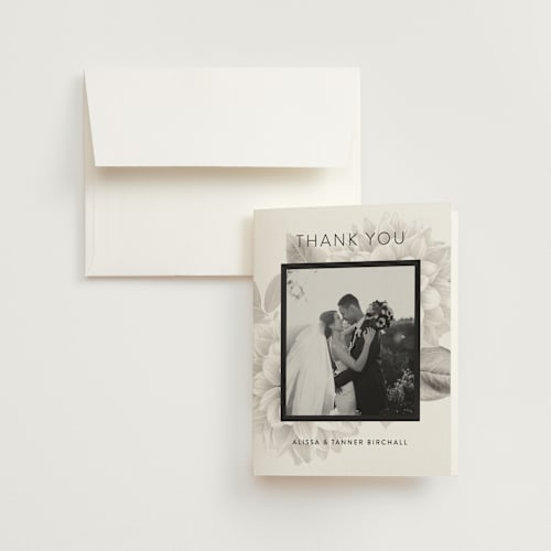 This is a shadow wedding thank you cards with standard by Jill Means called together forever printing on strathmore in standard