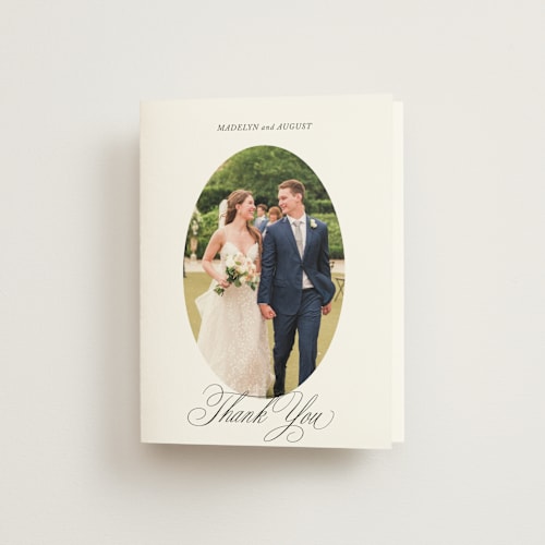 This is a snow bright wedding thank you cards with standard by Design Lotus called when i fall in love printing on strathmore in standard