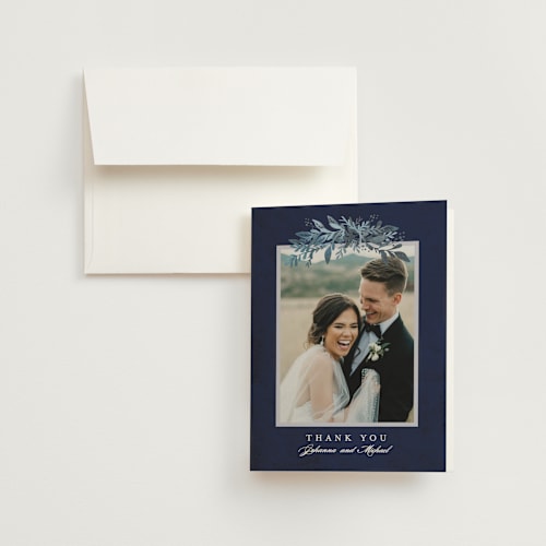 This is a atlantic wedding thank you cards with standard by Karidy Walker called tailored branches printing on strathmore in standard
