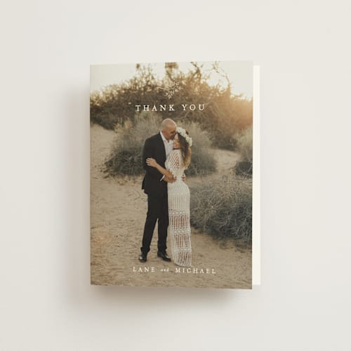 This is a cloud wedding thank you cards with standard by Design Lotus called sense and sensibility printing on strathmore in standard