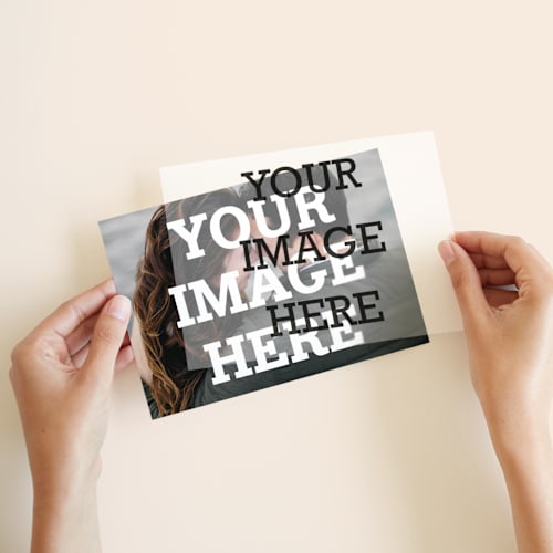 This is a mist vellum overlays with standard by Minted called the big picture printing on translucent vellum in overlay