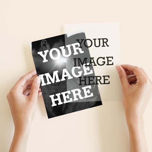 This is a mist vellum overlays with standard by Minted called the big picture printing on translucent vellum in overlay