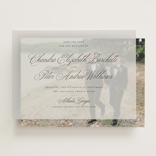 This is a chalkboard vellum overlays with standard by Wildfield Paper Co called calligraphie printing on translucent vellum in overlay