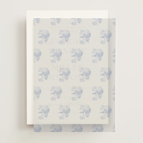 This is a periwinkle vellum overlays with standard by Megan Davis called cheseapeake printing on translucent vellum in overlay