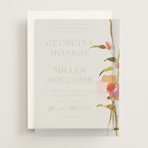 This is a blossom vellum overlays with standard by Angela Marzuki called colorwash floral printing on translucent vellum in overlay