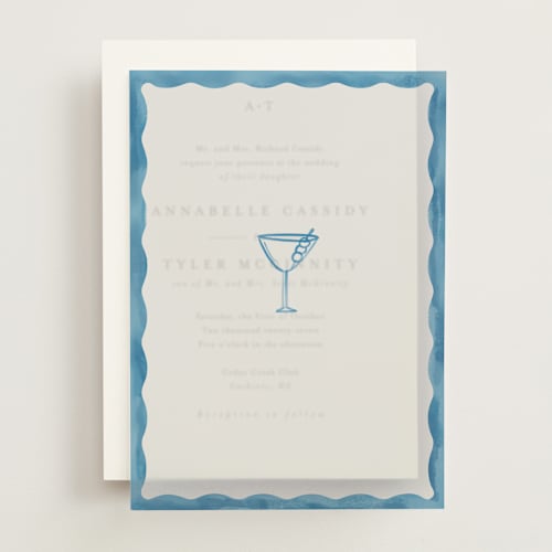 This is a almalfi vellum overlays with standard by Creo Study called formal scallop printing on translucent vellum in overlay