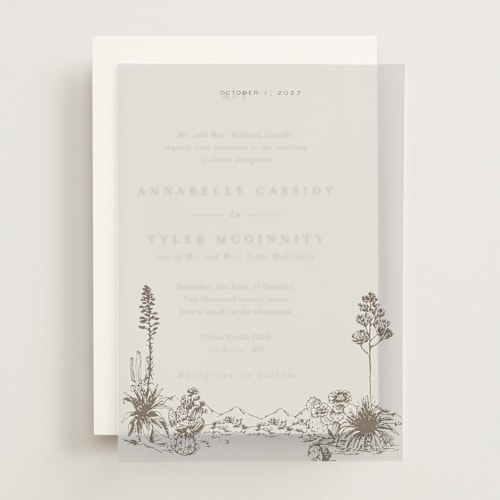 This is a pecan vellum overlays with standard by Megan Davis called rancho printing on translucent vellum in overlay