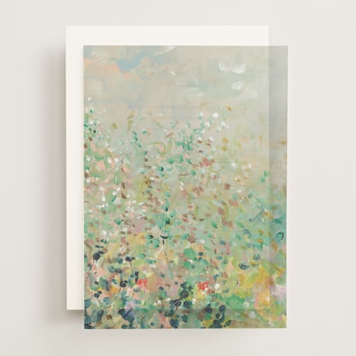 This is a evergreen vellum overlays with standard by Lindsay Megahed called english garden printing on translucent vellum in overlay