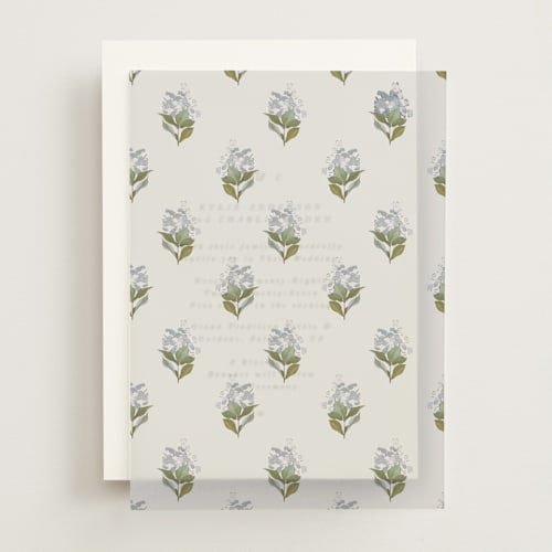 This is a powder blue vellum overlays with standard by Olivia Kanaley Inman called blockprint printing on translucent vellum in overlay