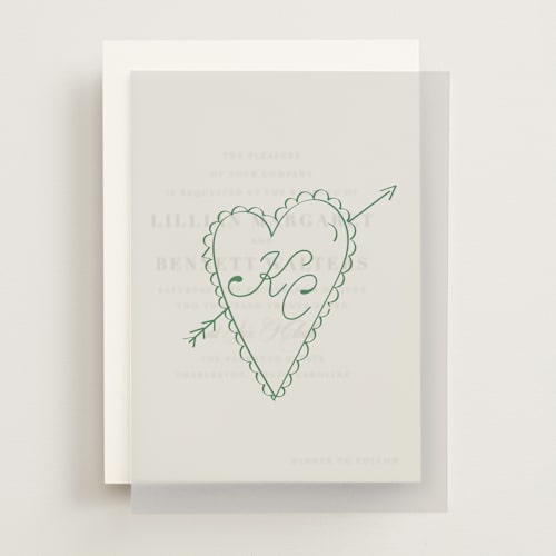 This is a avocado vellum overlays with standard by Helena Vitto called crazy little thing called love printing on translucent vellum in overlay