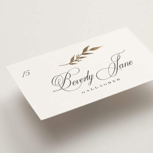 This is a diamond wedding place cards with foil pressed by chocomocacino called tompouce printing on signature in placecard