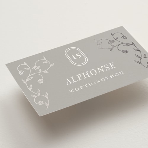 This is a moon wedding place cards with foil pressed by chocomocacino called cantuccini printing on signature in placecard