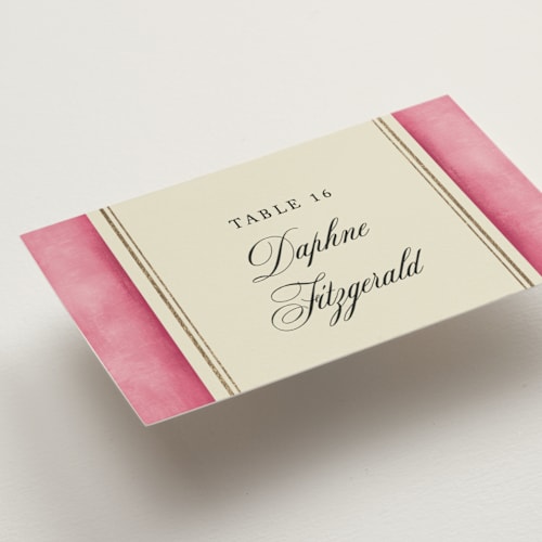 This is a peony wedding place cards with foil pressed by Jackie Crawford called josephine printing on signature in placecard