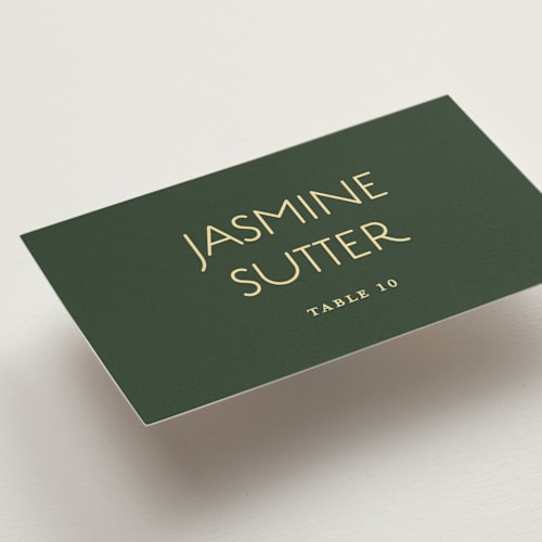 This is a citrus wedding place cards with standard by Angela Quan called grid printing on signature in placecard