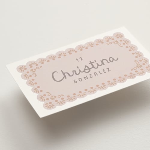 This is a papyrus wedding place cards with standard by Itsy Belle Studio called vienes printing on signature in placecard