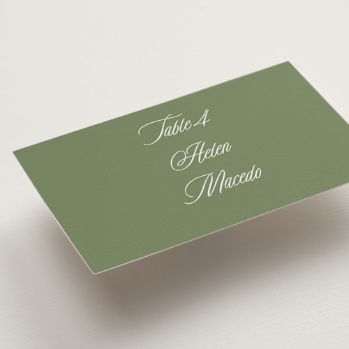 This is a forest wedding place cards with standard by Sherley Ferreira called vintage garden printing on signature in placecard