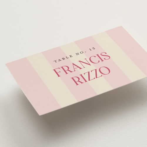 This is a strawberry wedding place cards with standard by Pixel and Hank called ambrosial printing on signature in placecard
