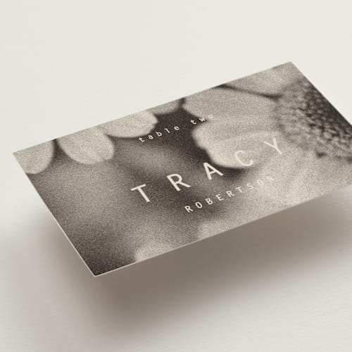 This is a vanilla wedding place cards with standard by Blustery August called nonnette printing on signature in placecard