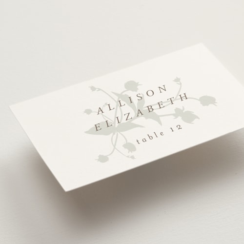 This is a fawn wedding place cards with standard by AK Graphics called autumnal printing on signature in placecard