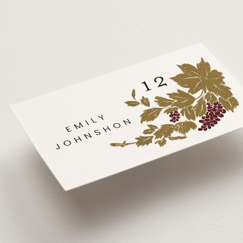 This is a sage wedding place cards with standard by Shiny Penny Studio called valley of the moon printing on signature in placecard