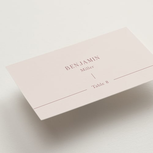 This is a romance wedding place cards with standard by Kristin Oliversen called together printing on signature in placecard