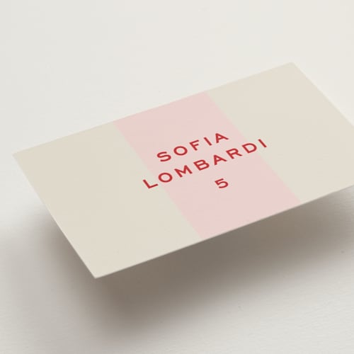 This is a fragola wedding place cards with standard by Megan Davis called campania printing on signature in placecard