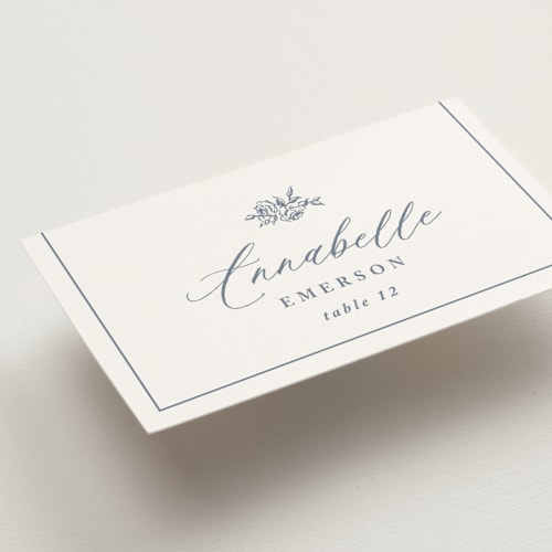 This is a twilight whisper wedding place cards with standard by Design Lotus called close to my heart printing on signature in placecard