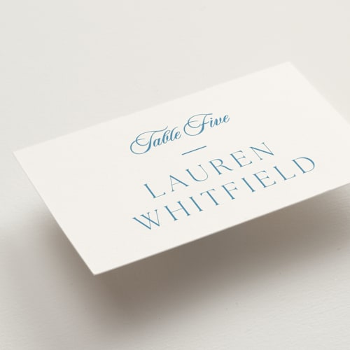 This is a neptune wedding place cards with standard by Kristie Kern called gwenyth printing on signature in placecard