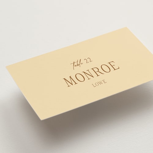 This is a bark wedding place cards with standard by Jen Ramsey called classic and floral printing on signature in placecard