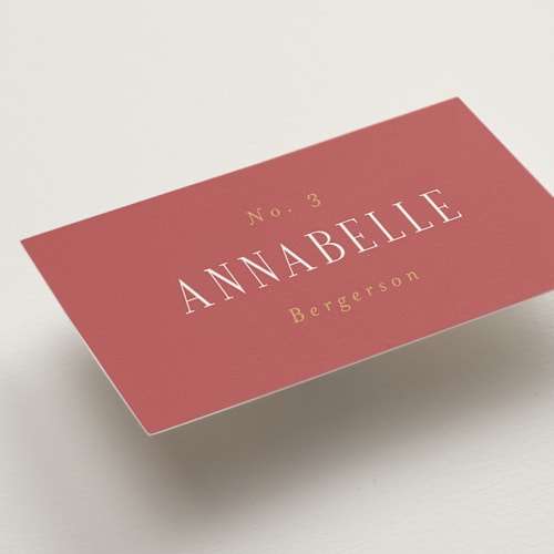 This is a rose wedding place cards with standard by Itsy Belle Studio called ruban en fleur printing on signature in placecard